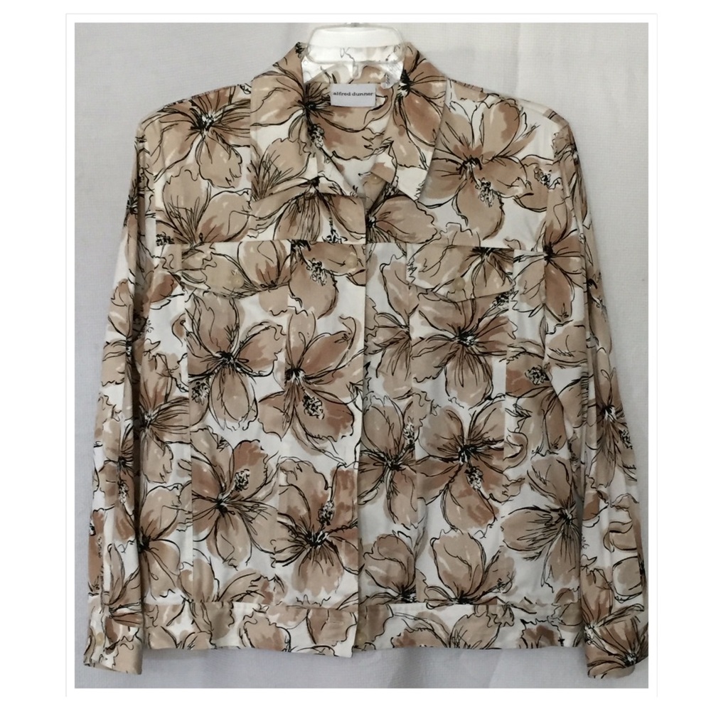 Tan floral blazer